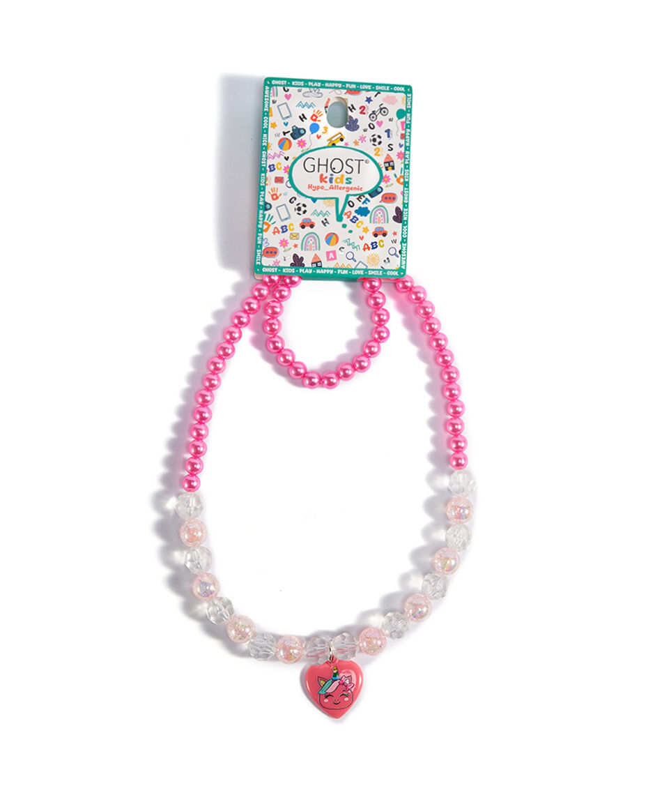 Set collar + pulsera infantil perlas