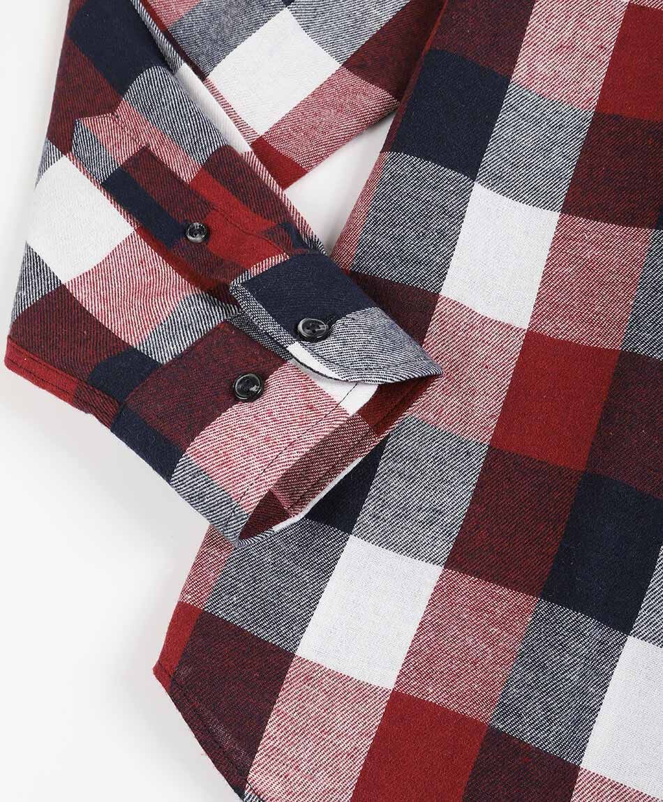 Camisa hombre franela roja