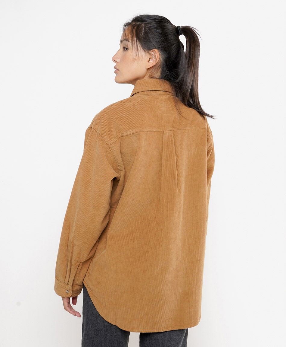 Campera mujer corderoy bolsillo