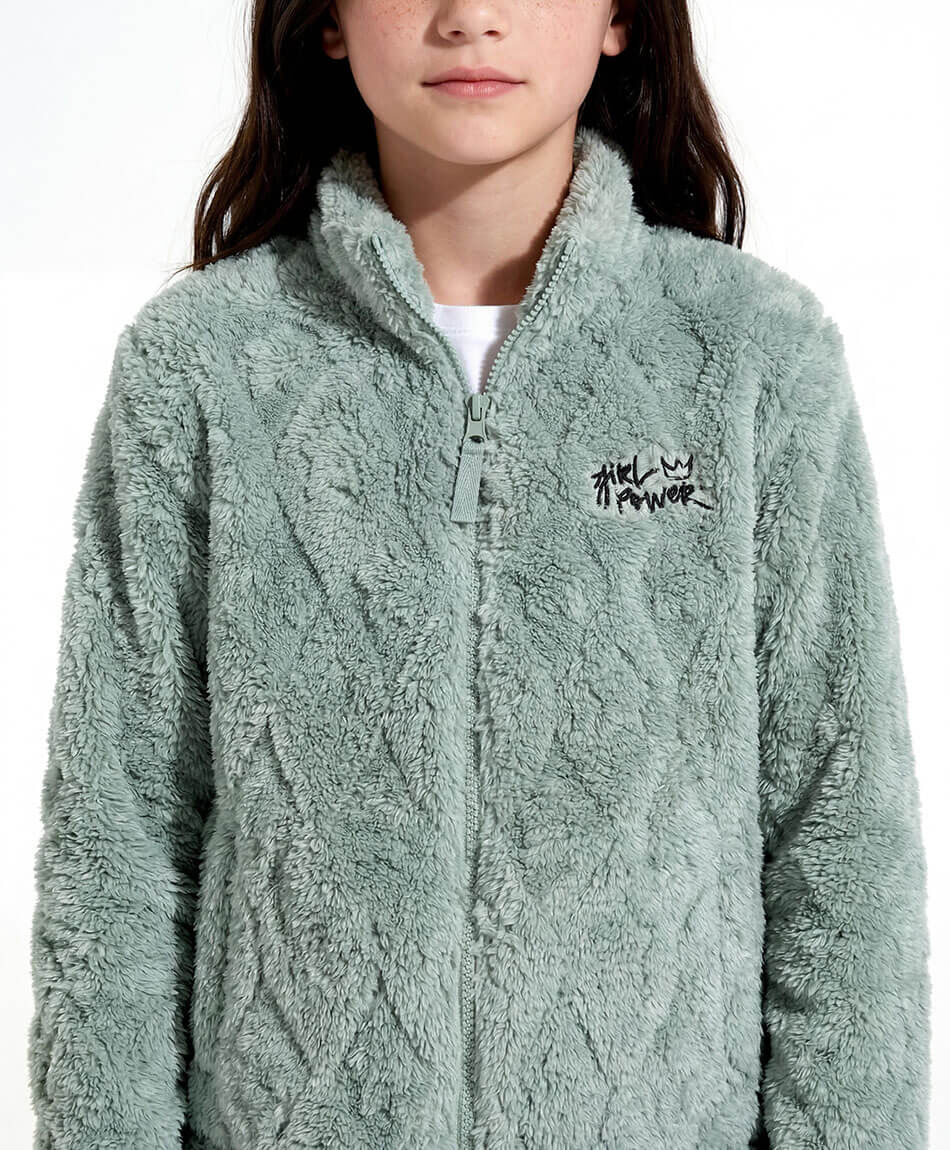 Buzo ni&ntilde;a  sherpas rombo  verde