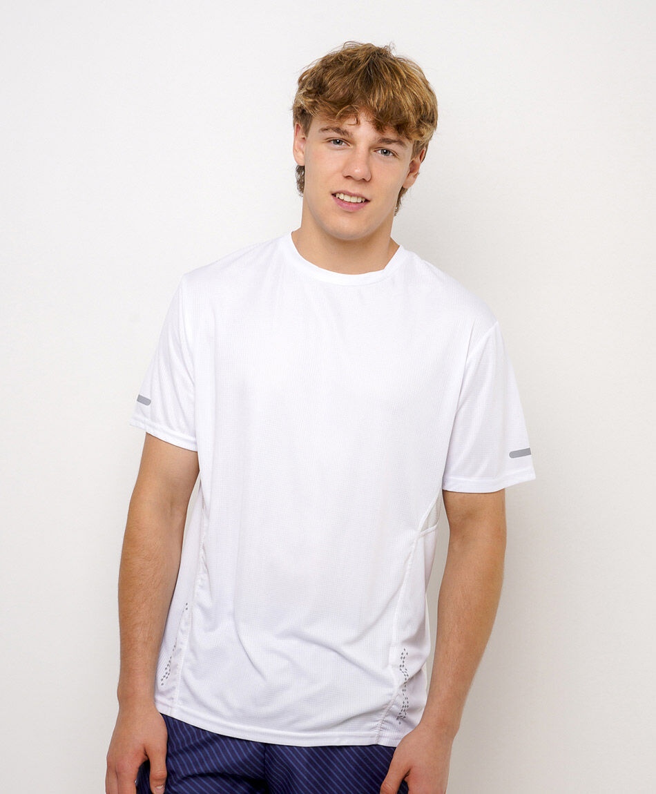 Remera deportiva hombre blanca