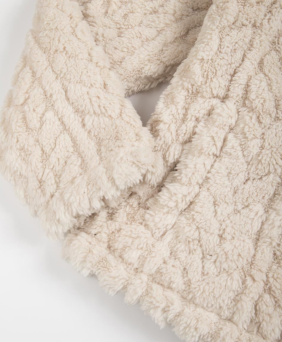 Buzo ni&ntilde;a sherpas trenzado white