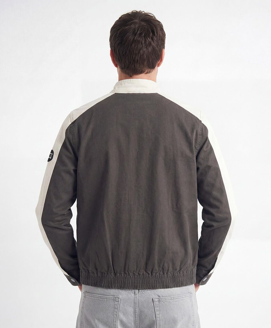 Campera hombre canvas bicolor