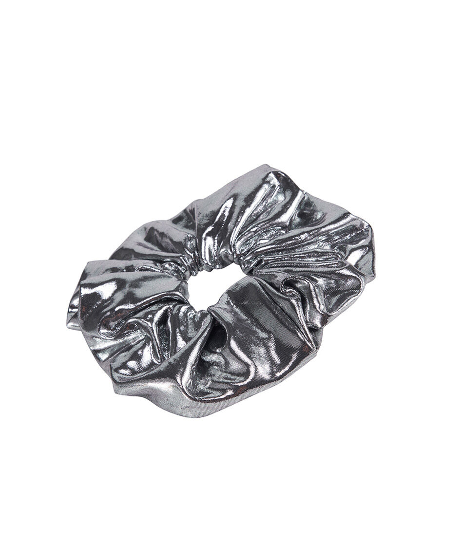Scrunchie mujer silver