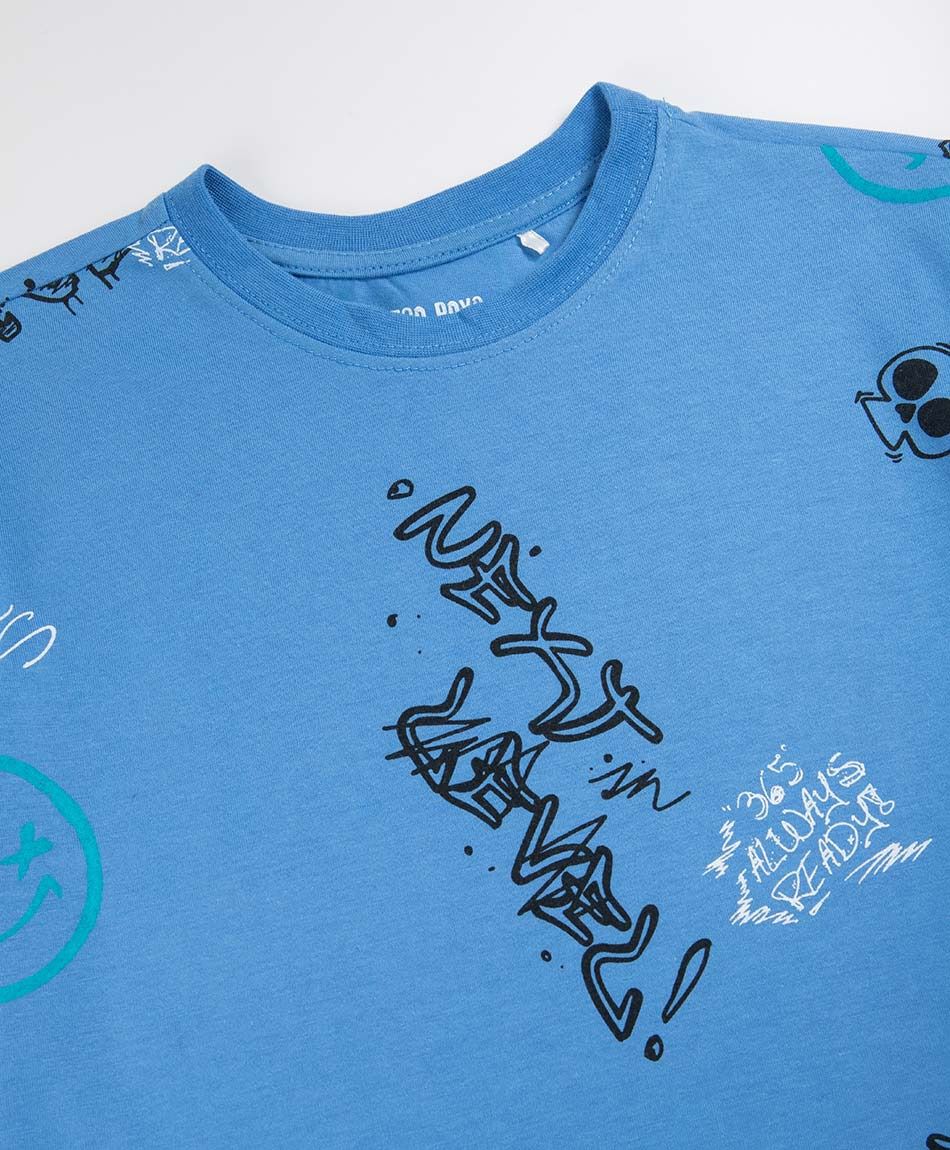 Remera ni&ntilde;o frases grafitti