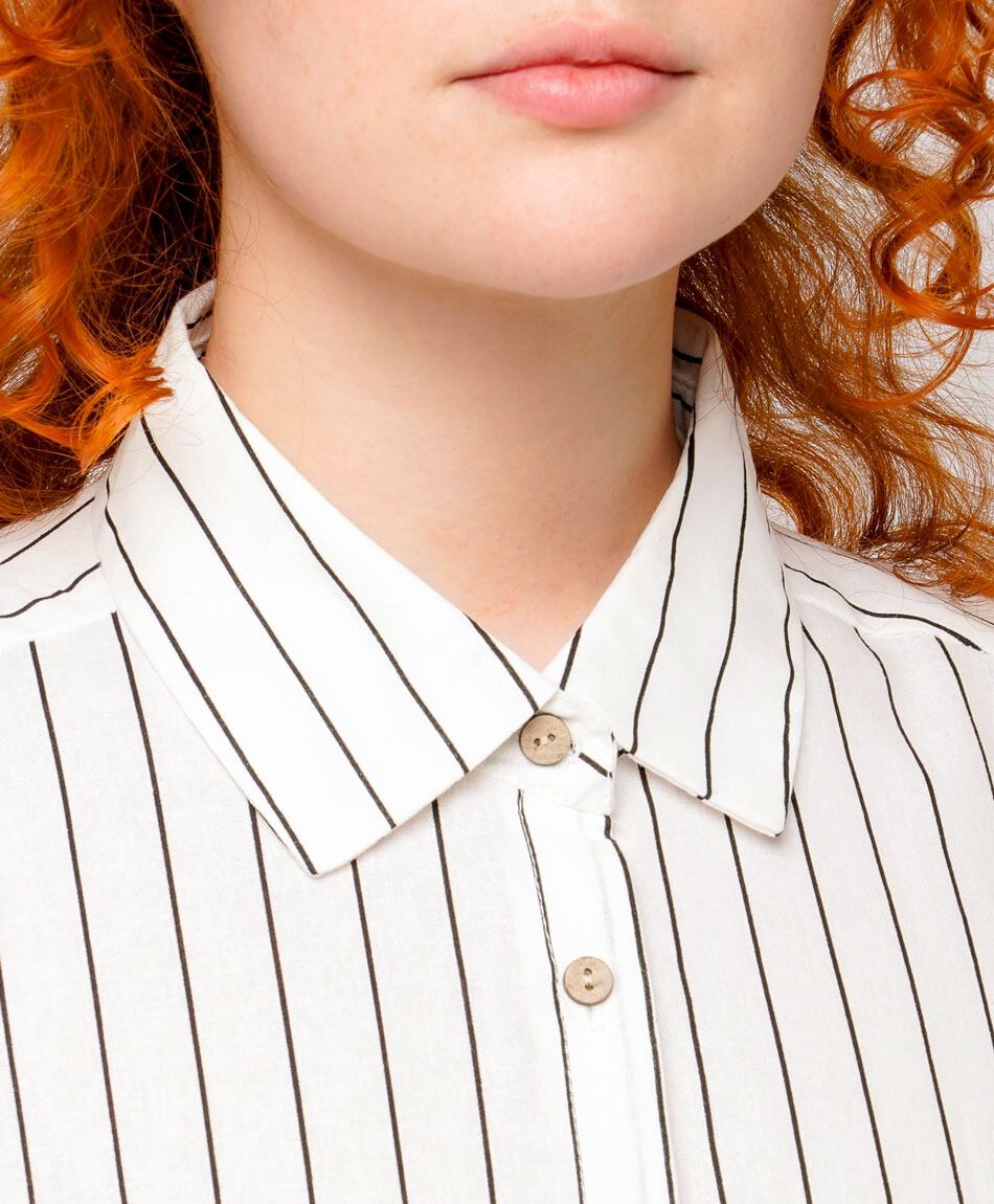 Camisa mujer casual  dise&ntilde;o de rayas