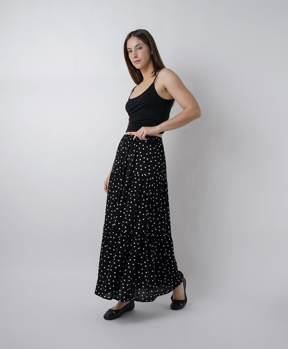 Pollera mujer maxi lunares