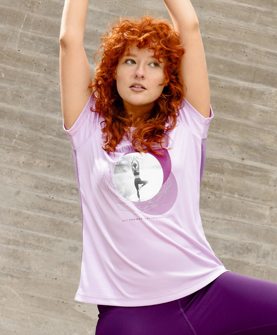 Remera deportiva mujer yoga