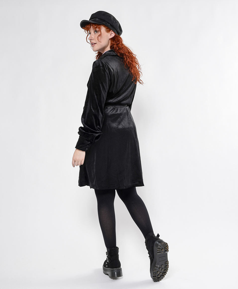 Vestido hasta la rodilla mujer velvet cruzado