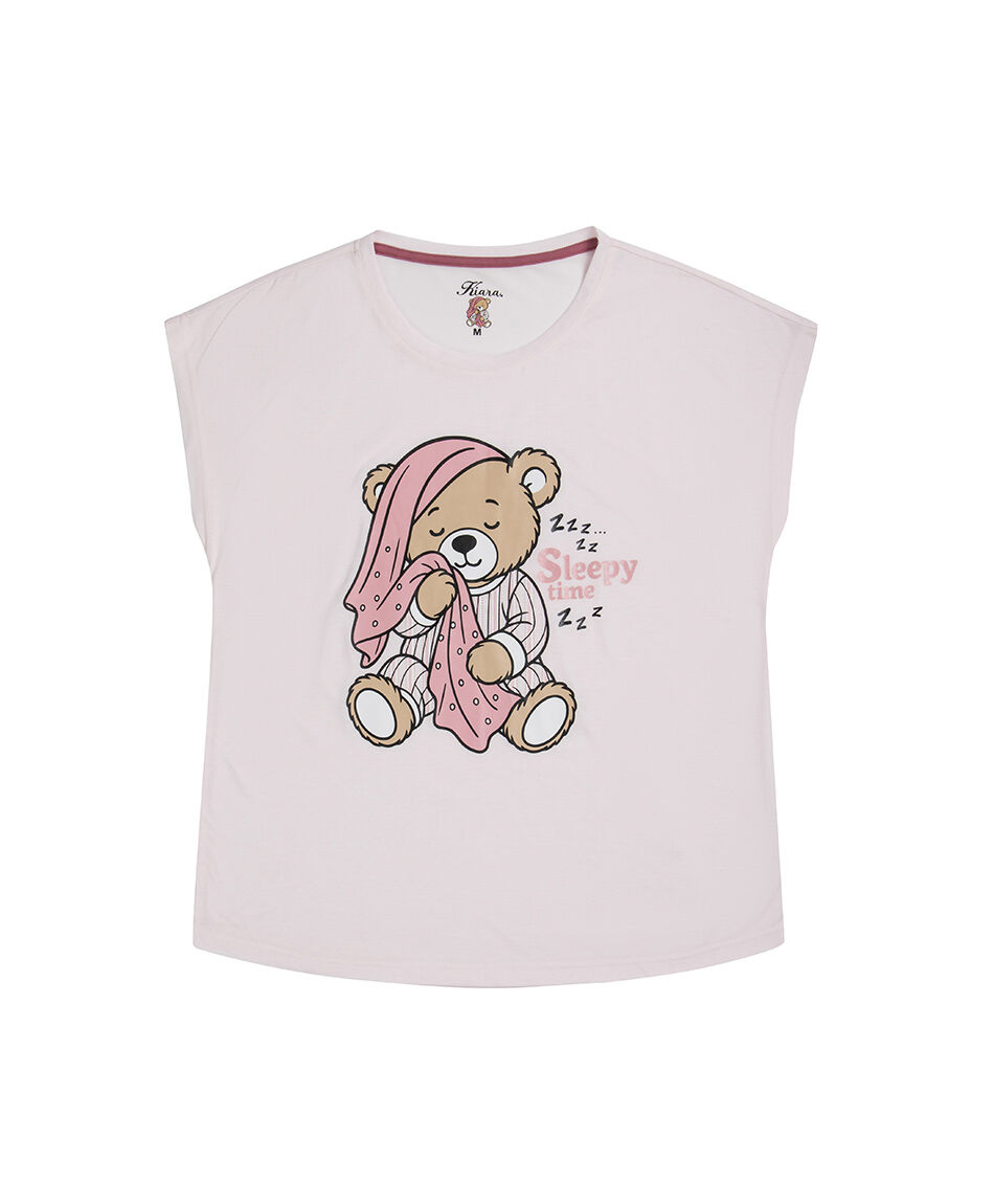 Pijama mujer capri osito rayas