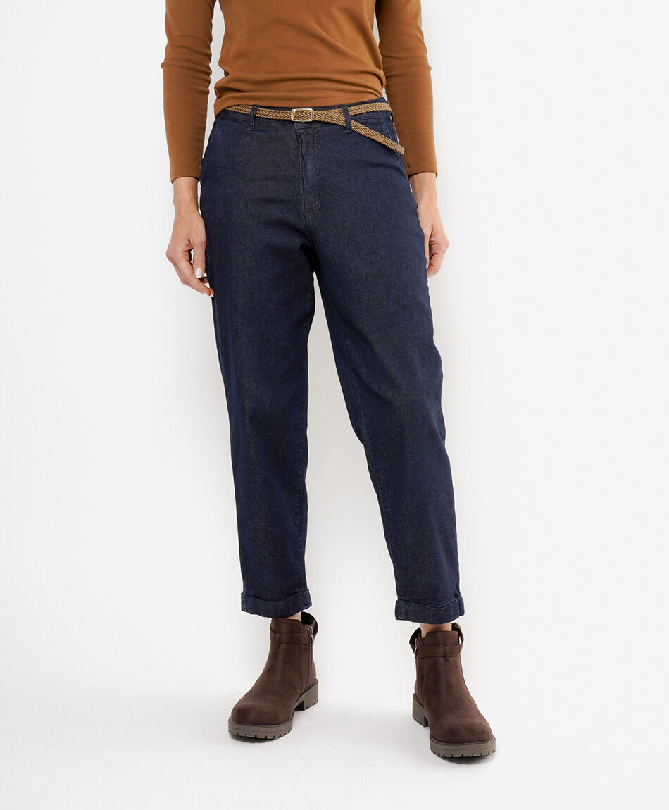 Pantal&oacute;n mujer denim cintur&oacute;n