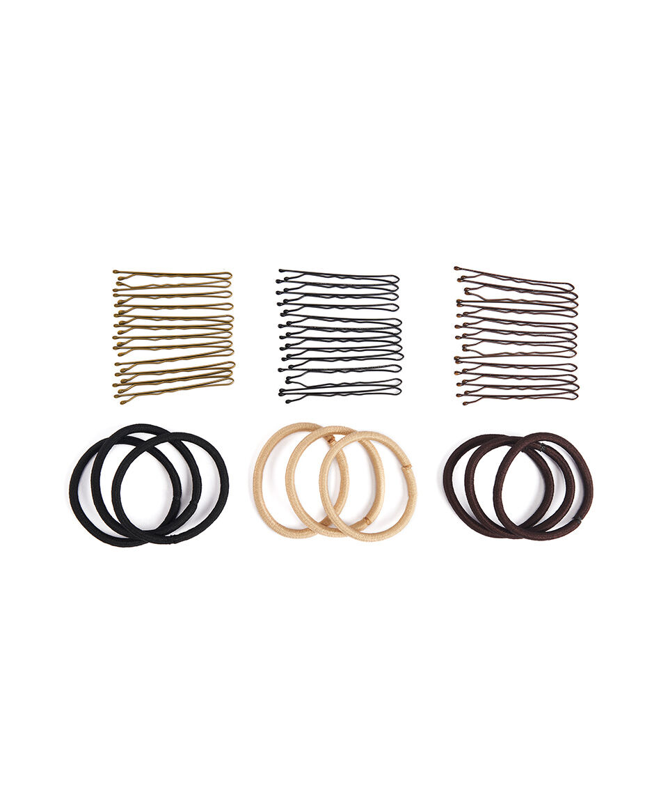 Set 9 colet + 36 pinches mujer neutros