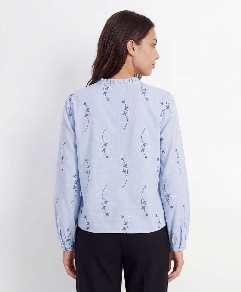Camisa mujer florcitas lazo