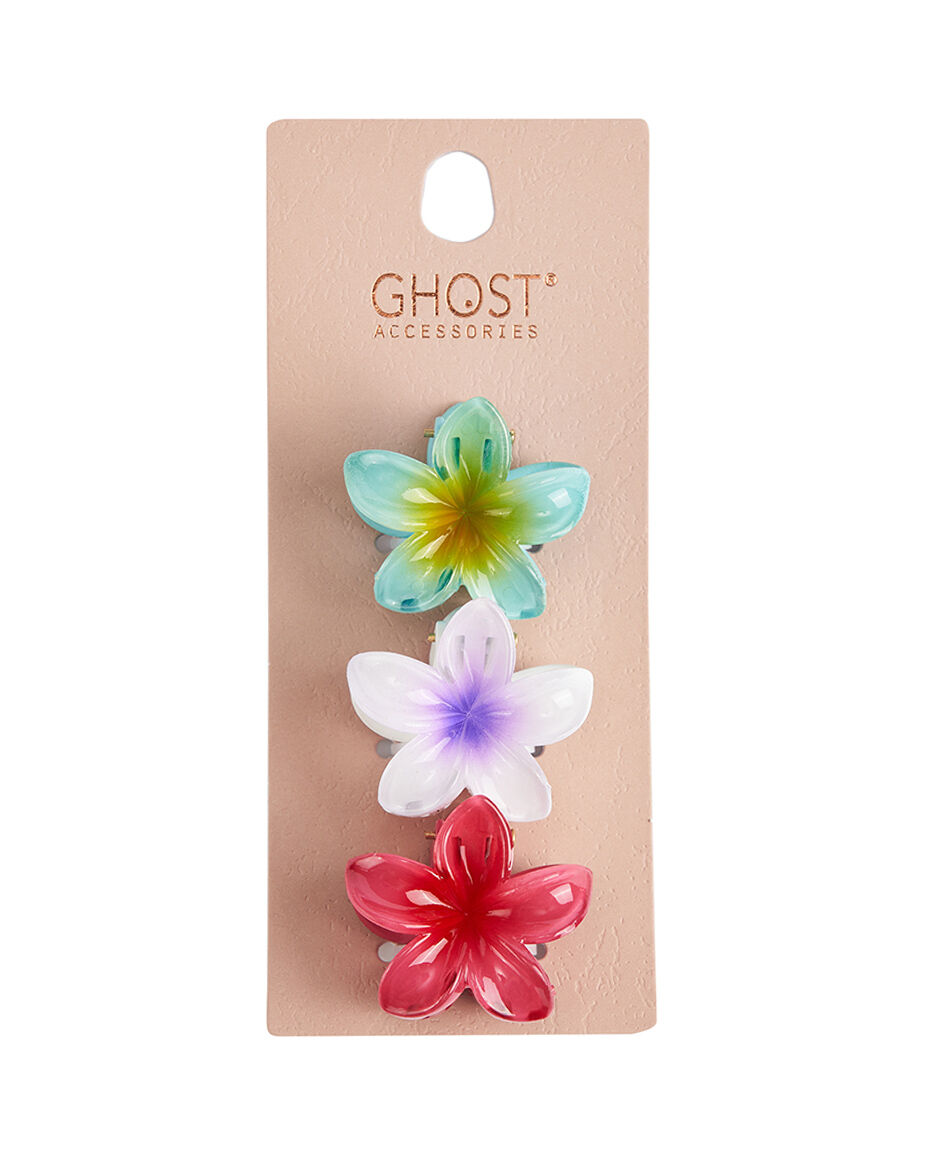 Set 3 trabas mujer mini flores - TRICOT