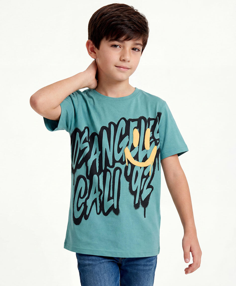 Remera ni&ntilde;o frase graffiti