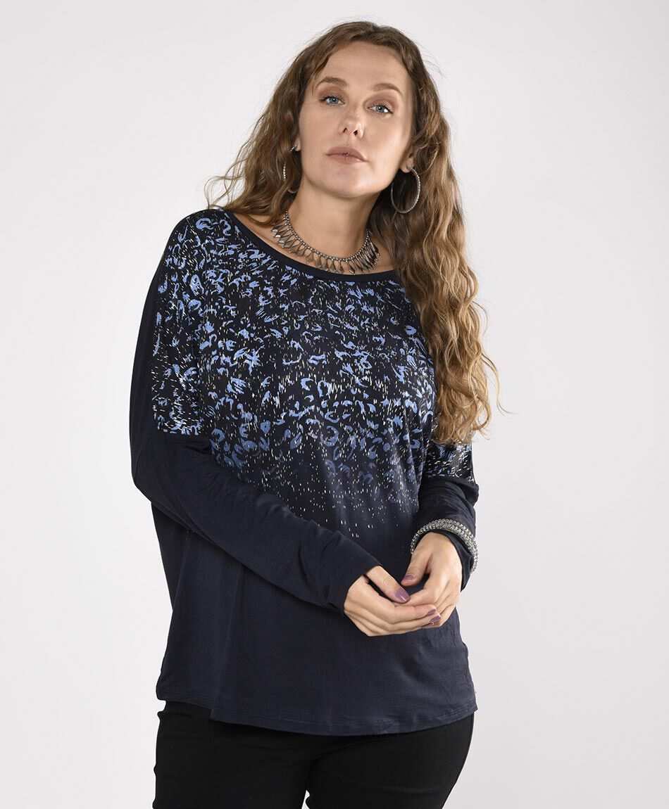 Polera manga larga cuello redondo