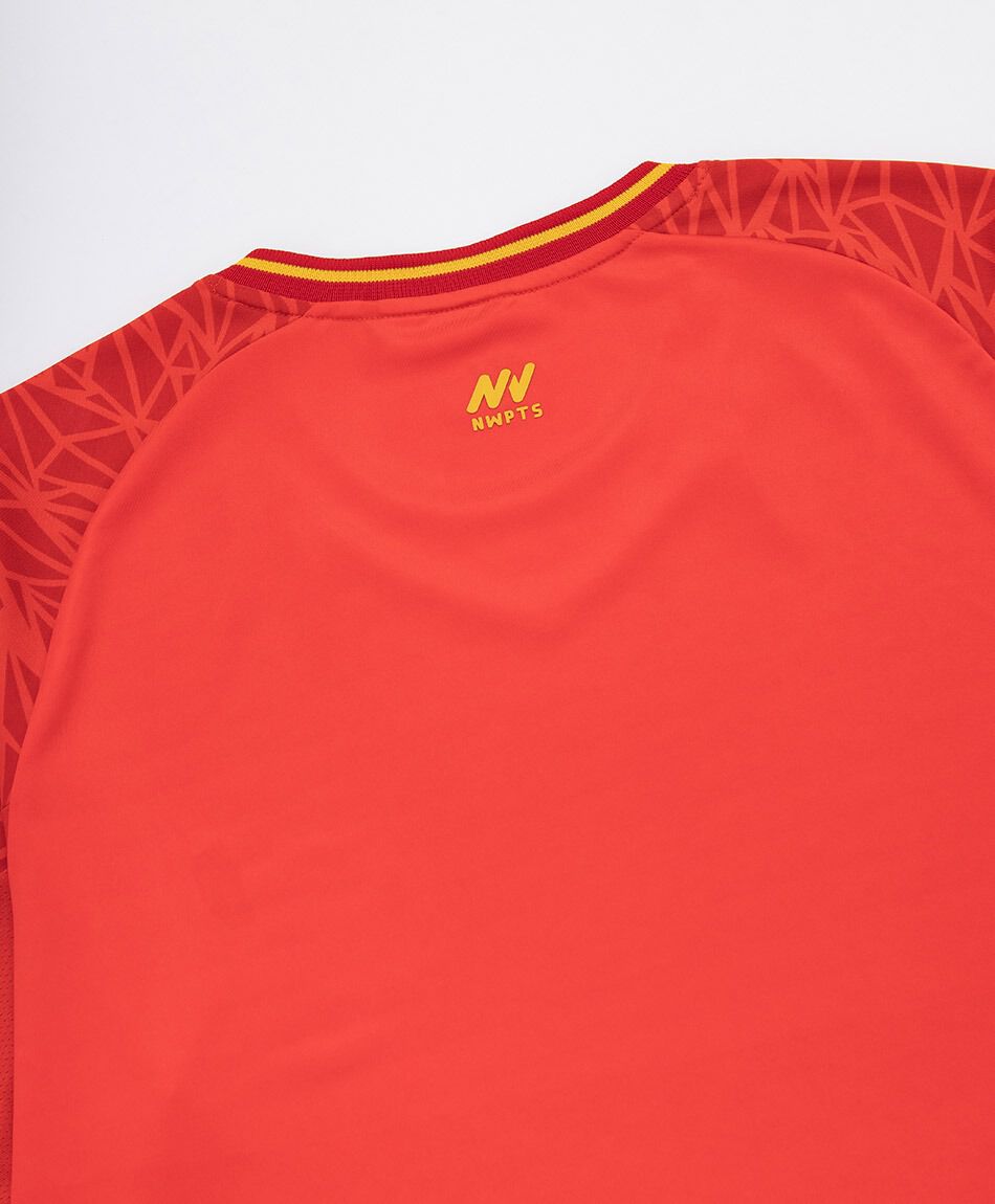 Remera deportiva hombre f&uacute;tbol roja