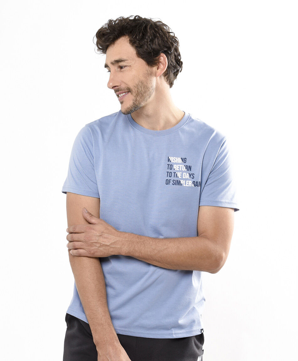 Remera deportiva hombre frase