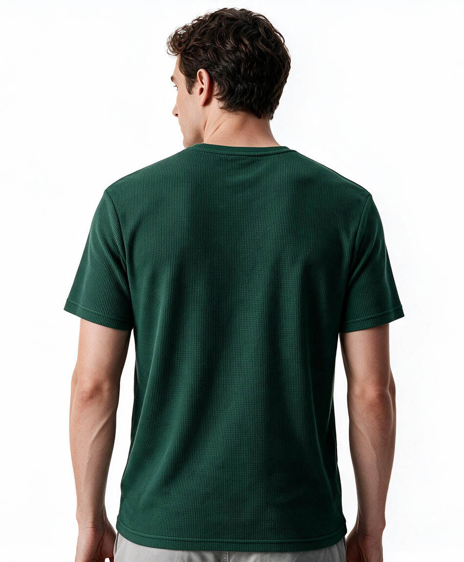 Remera hombre waffle verde