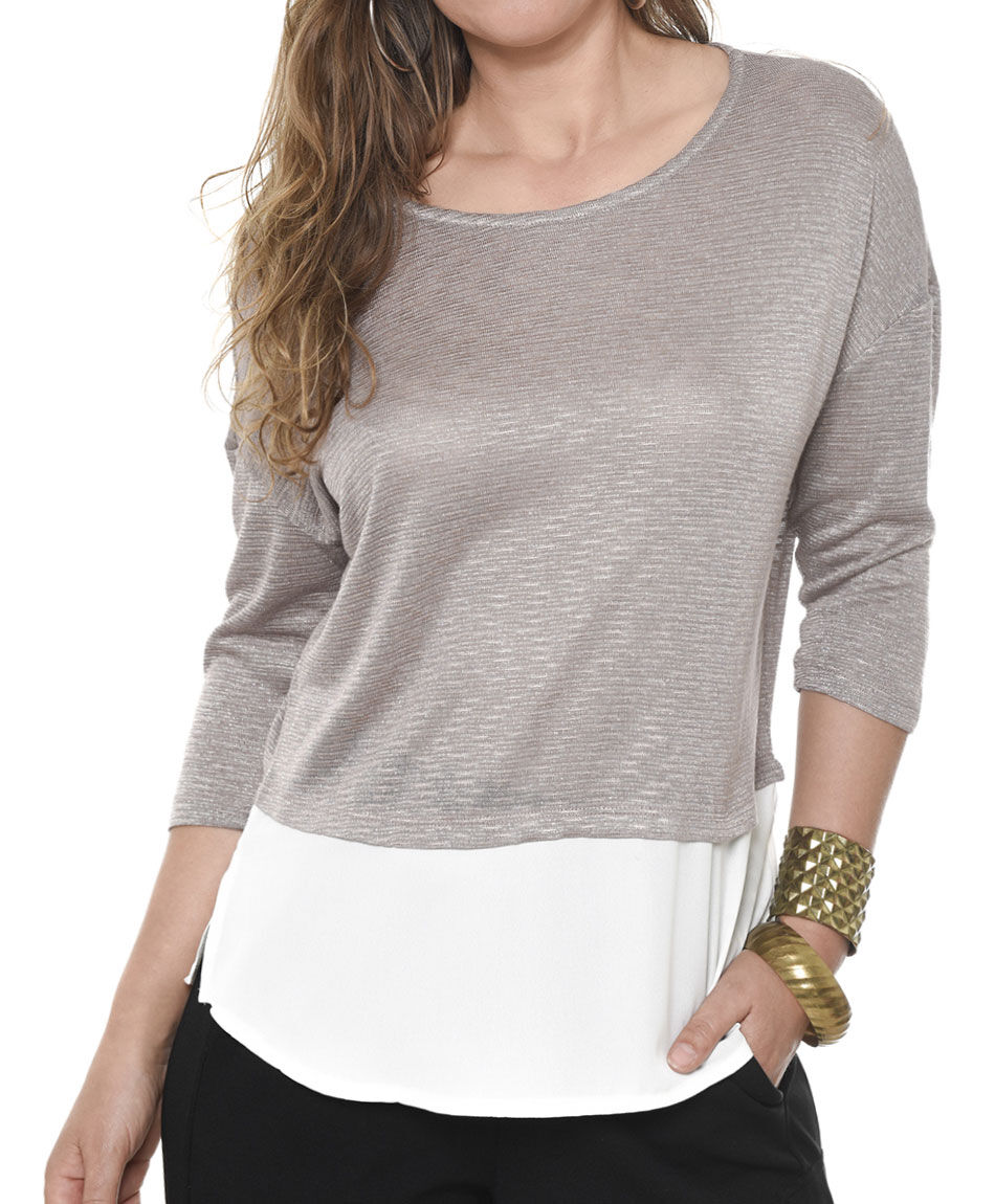 Polera mixta lurex
