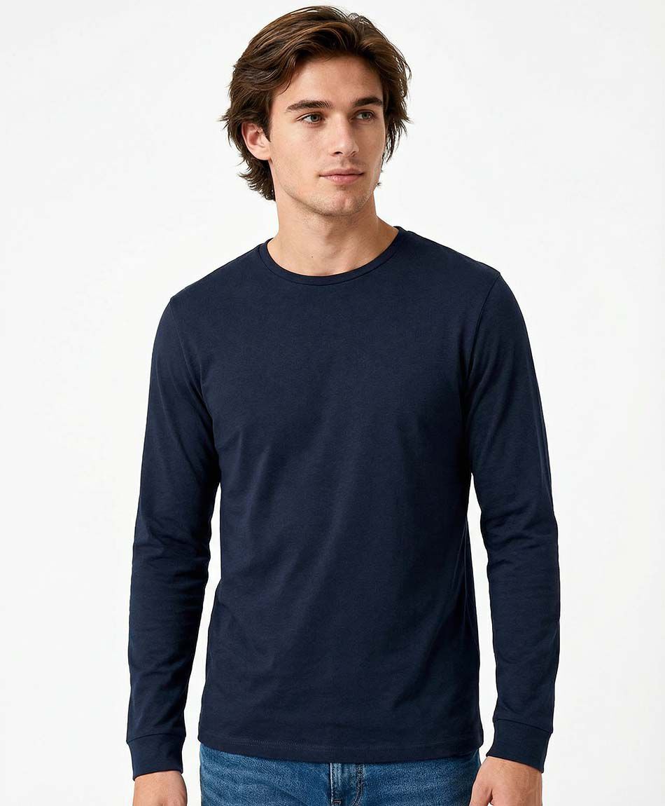 Remera hombre lisa manga larga