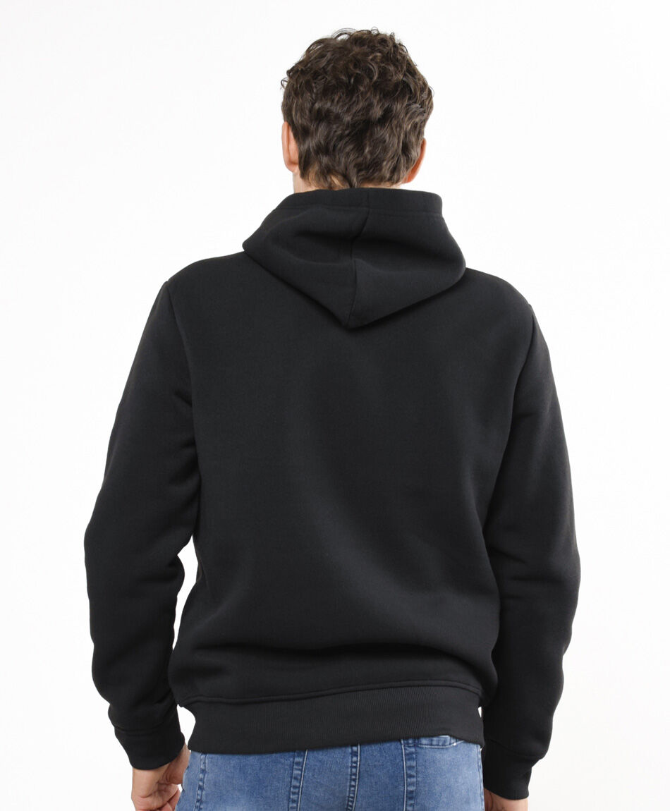 Buzo hombre liso capucha