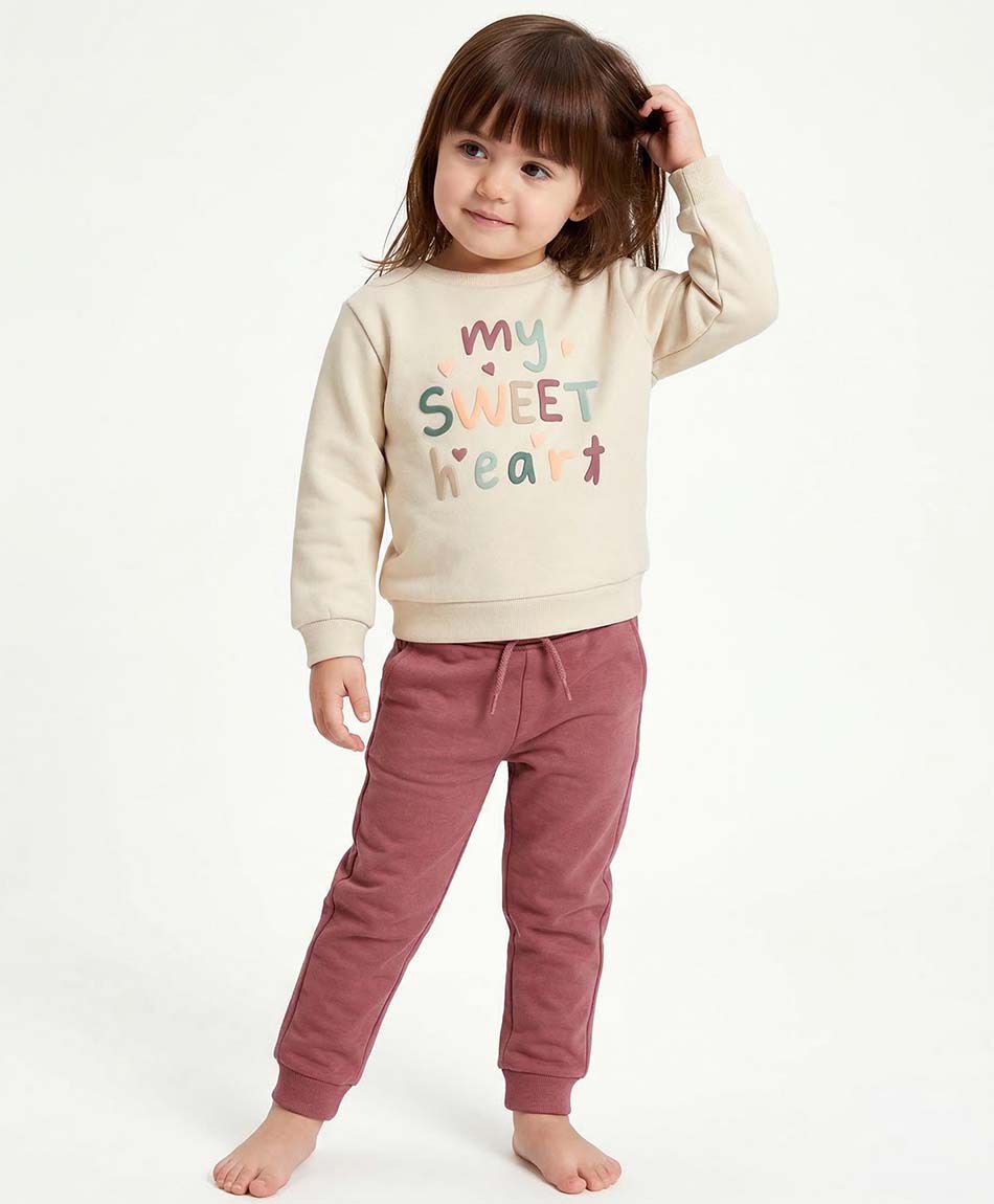 Set buzo beb&eacute; frase