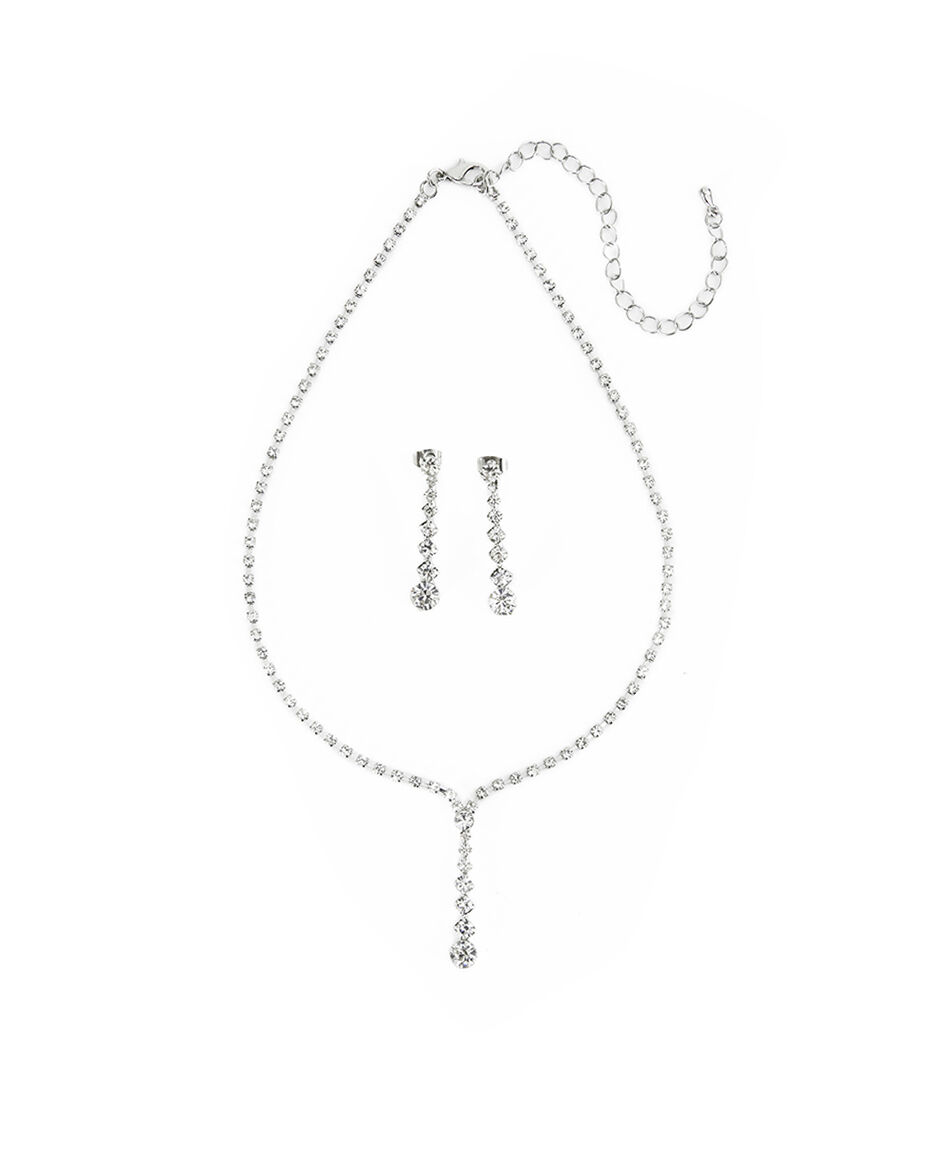 Set collar + aros mujer diamond