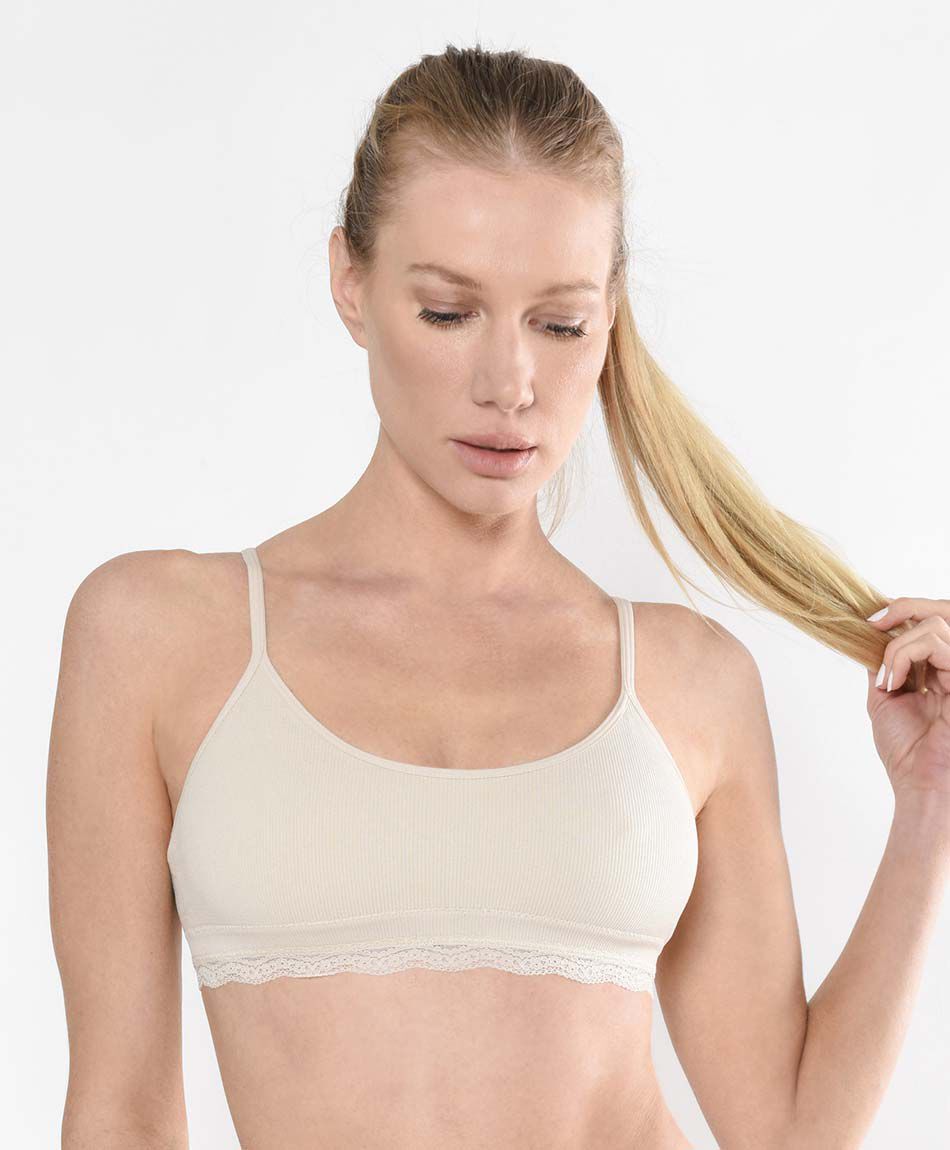 Bralette mujer seamless acanalado