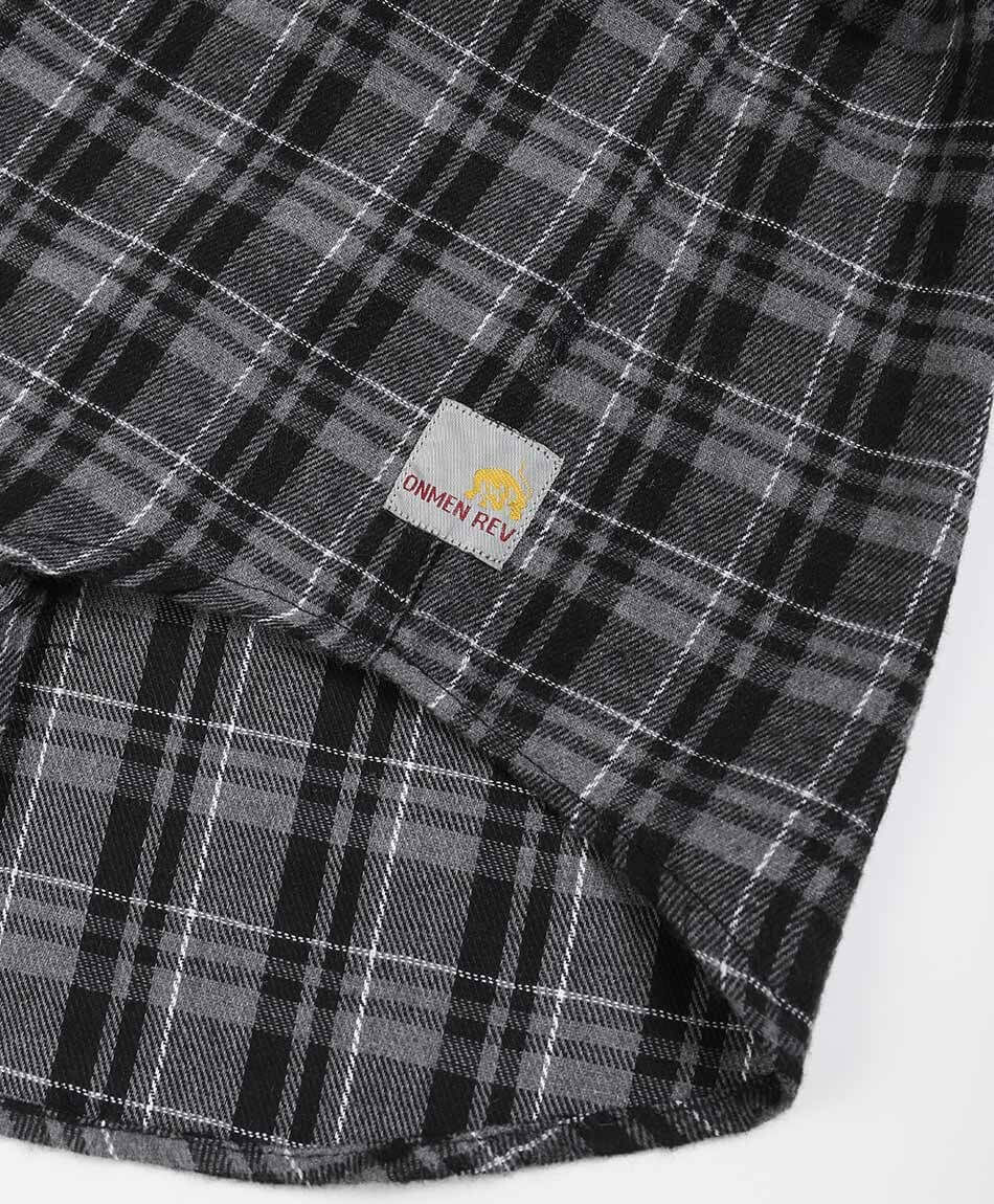 Camisa hombre franela gris