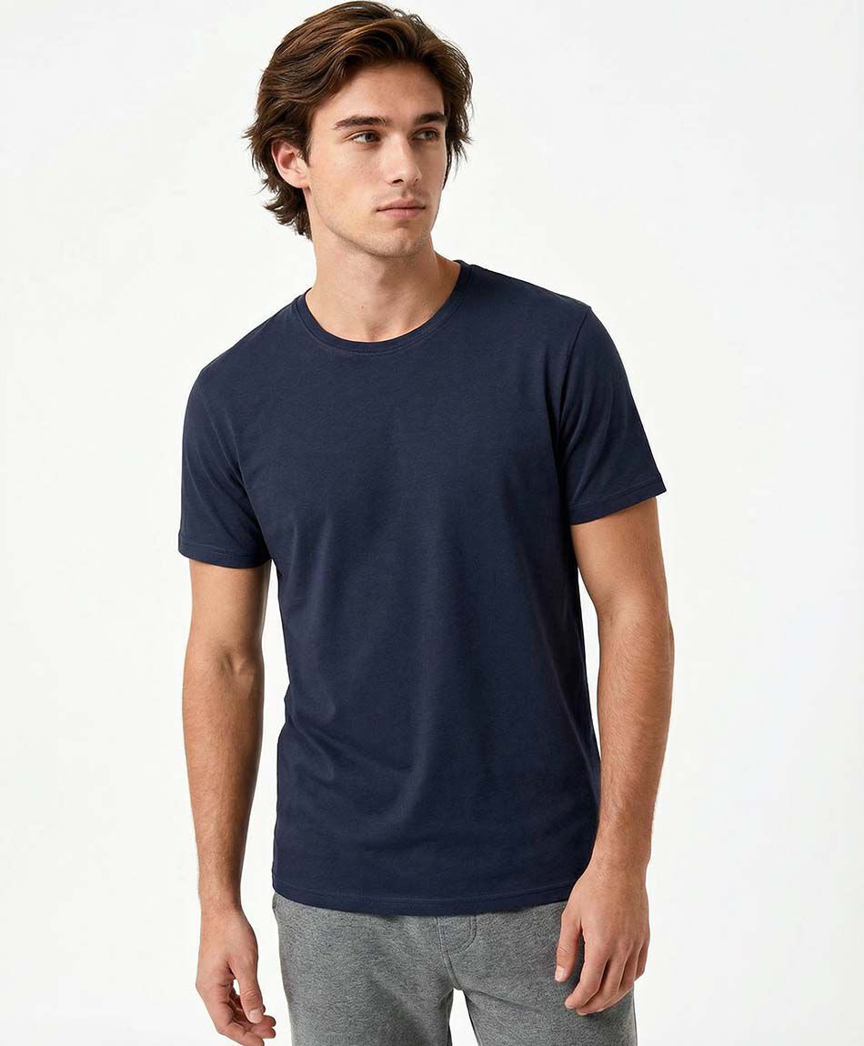 Remera hombre lisa manga corta