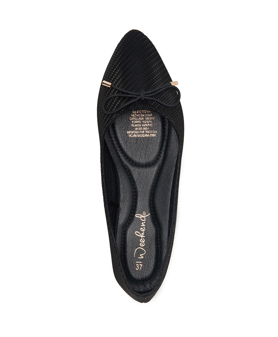 Ballerina mujer lazo black
