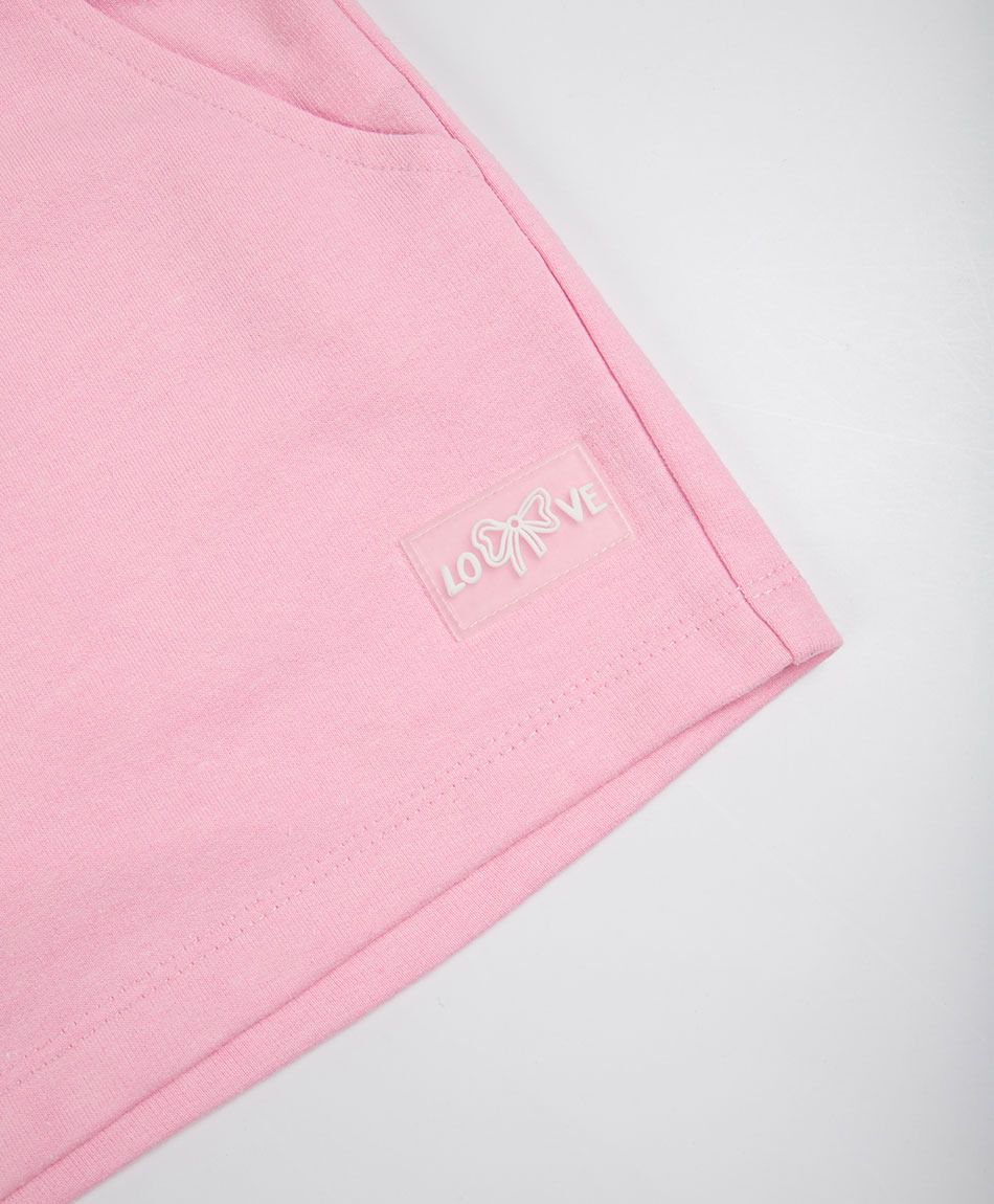 Short ni&ntilde;a rosado