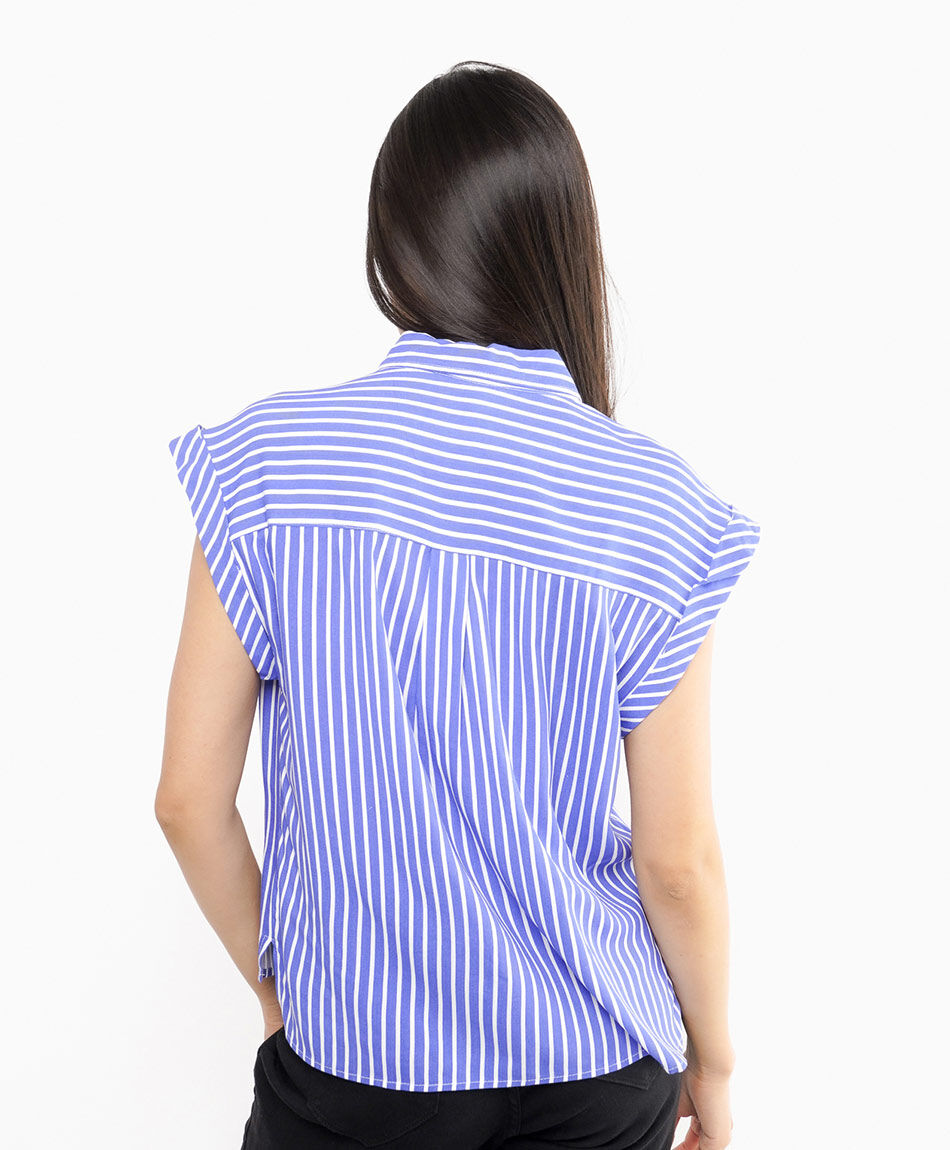 Camisa mujer l&iacute;neas mini manga