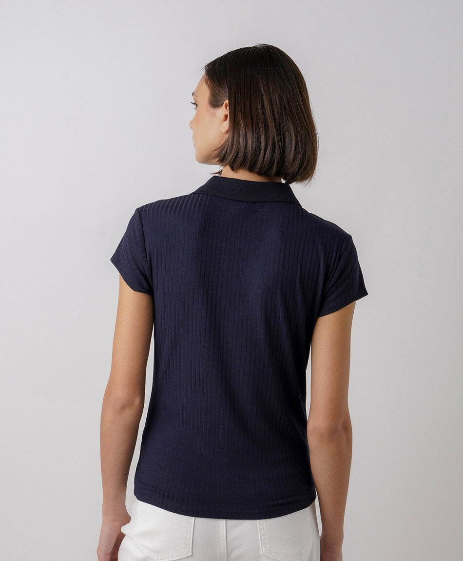 Remera mujer polo canal&eacute; navy