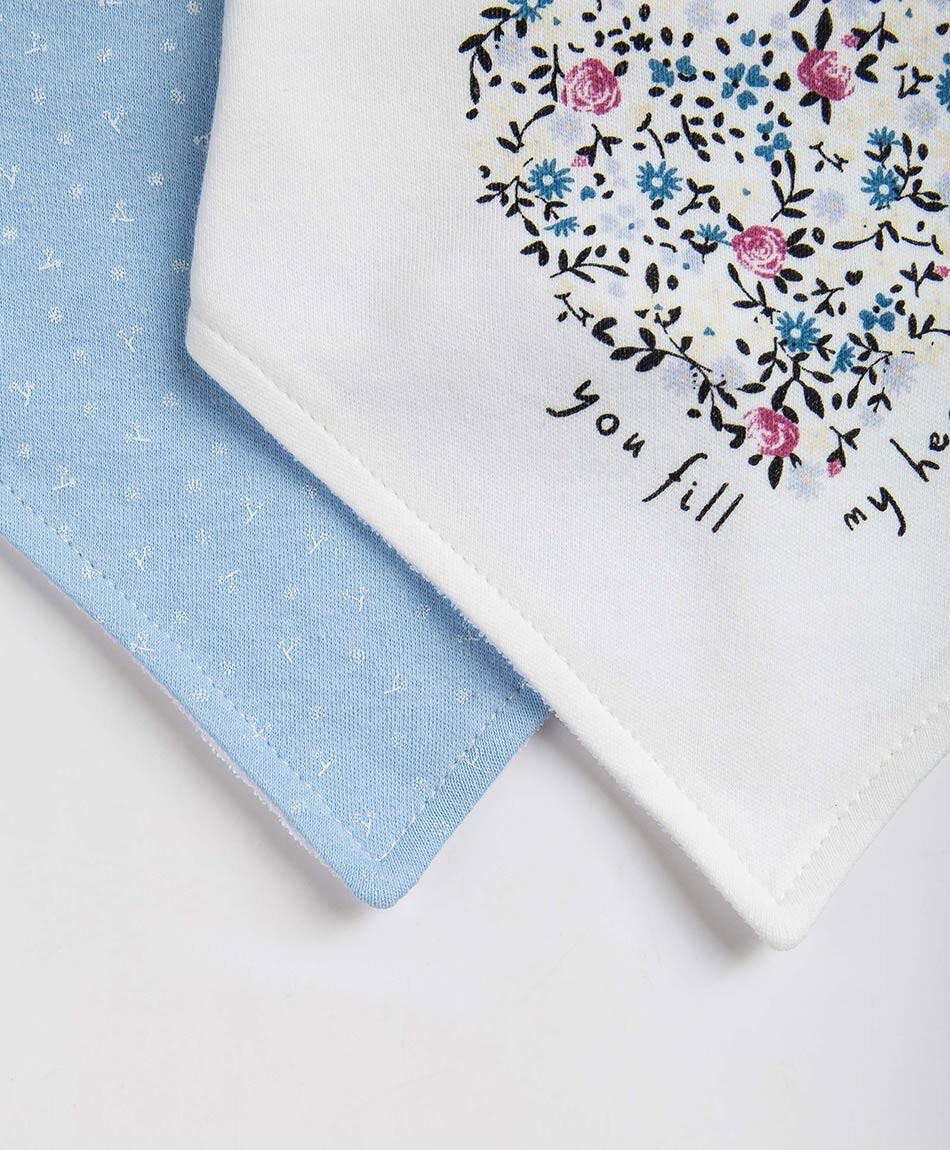 Pack 2 baberos beb&eacute; florcitas