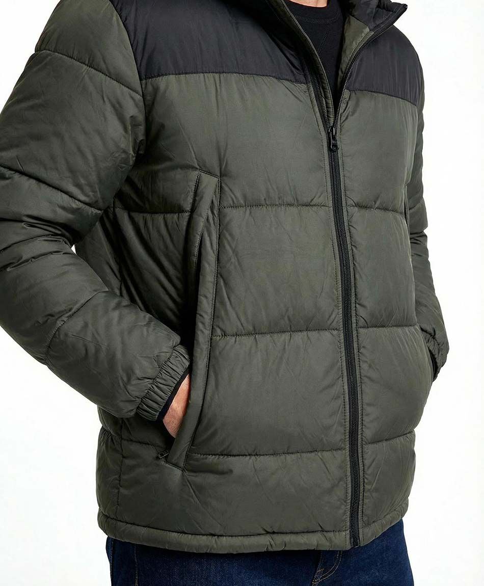 Parka hombre lisa green
