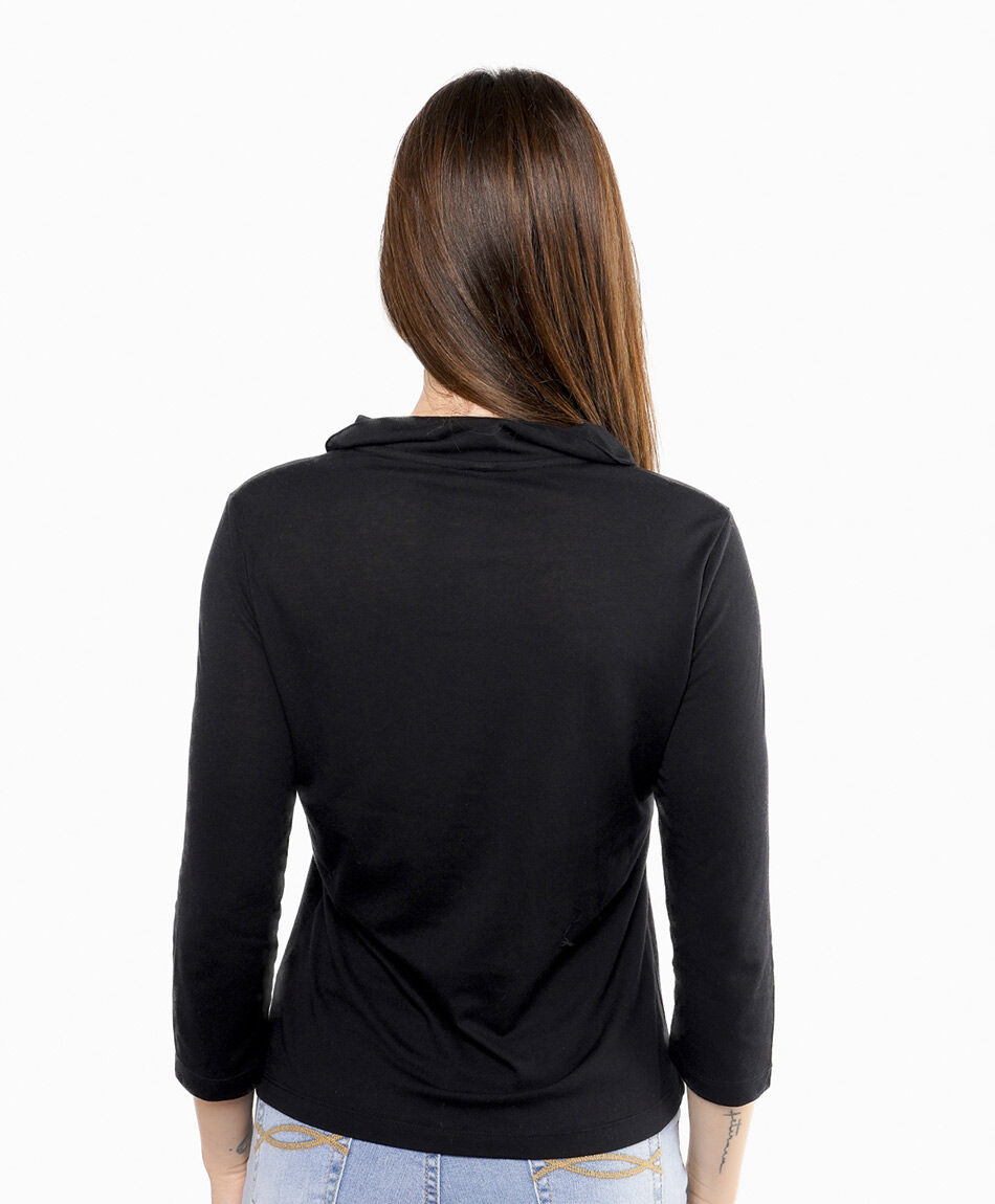 Remera mujer dise&ntilde;o botones black