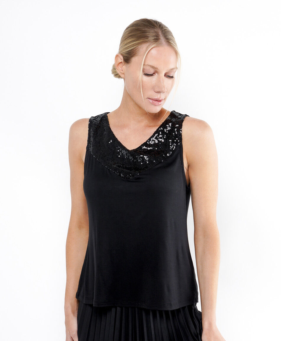 Remera mujer top lentejuelas