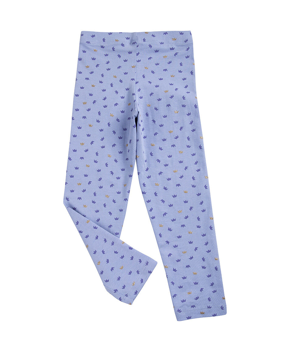 Leggins beb&eacute; coronas lila