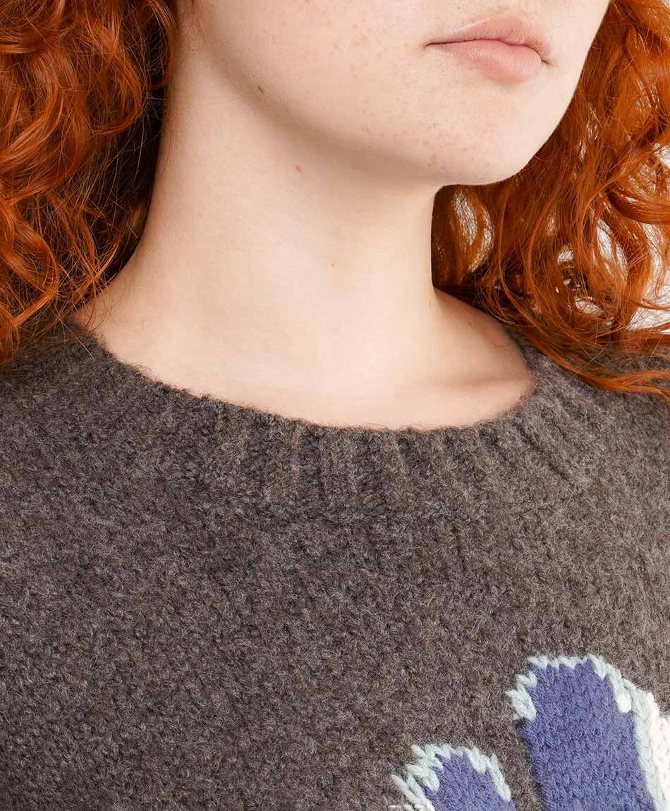 Sweater mujer jacquard flower