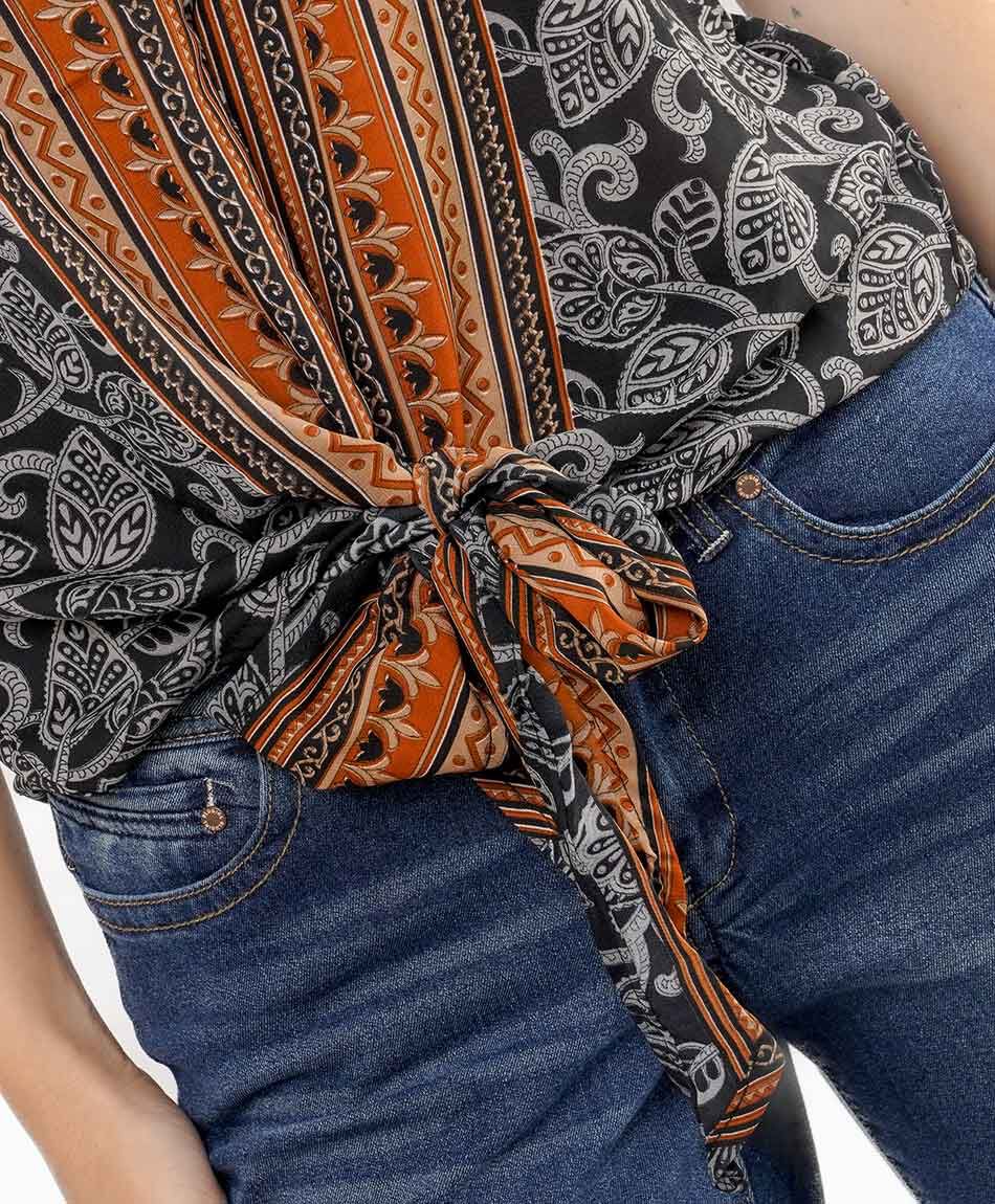 Camisa mujer top nudo