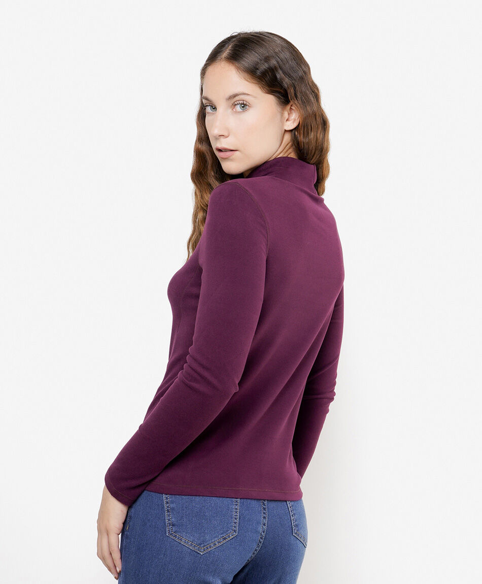 Remera mujer lisa cuello medio