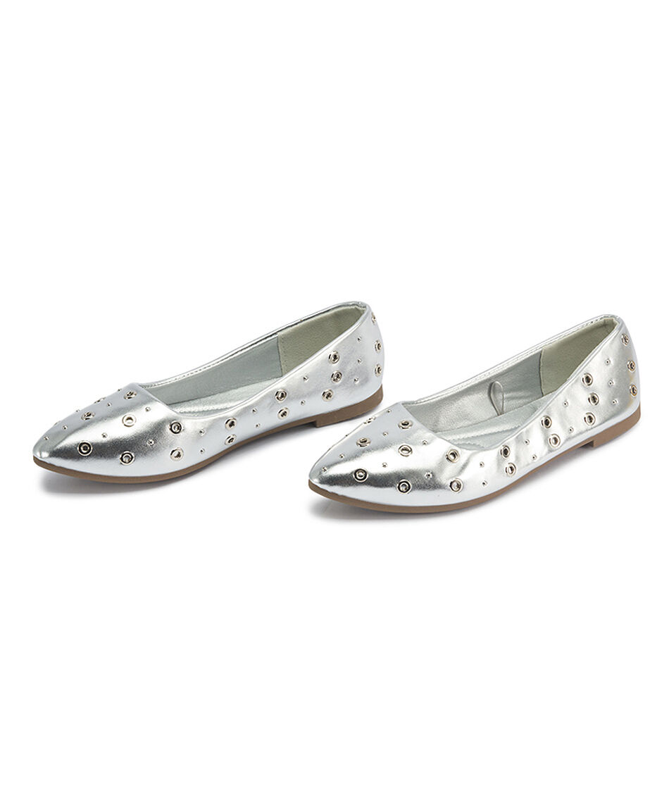 Ballerina mujer silver c&iacute;rculos