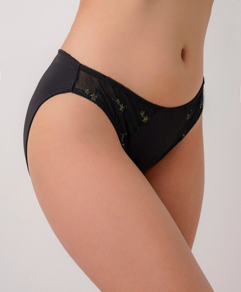 Bombacha bikini mujer encajes gold