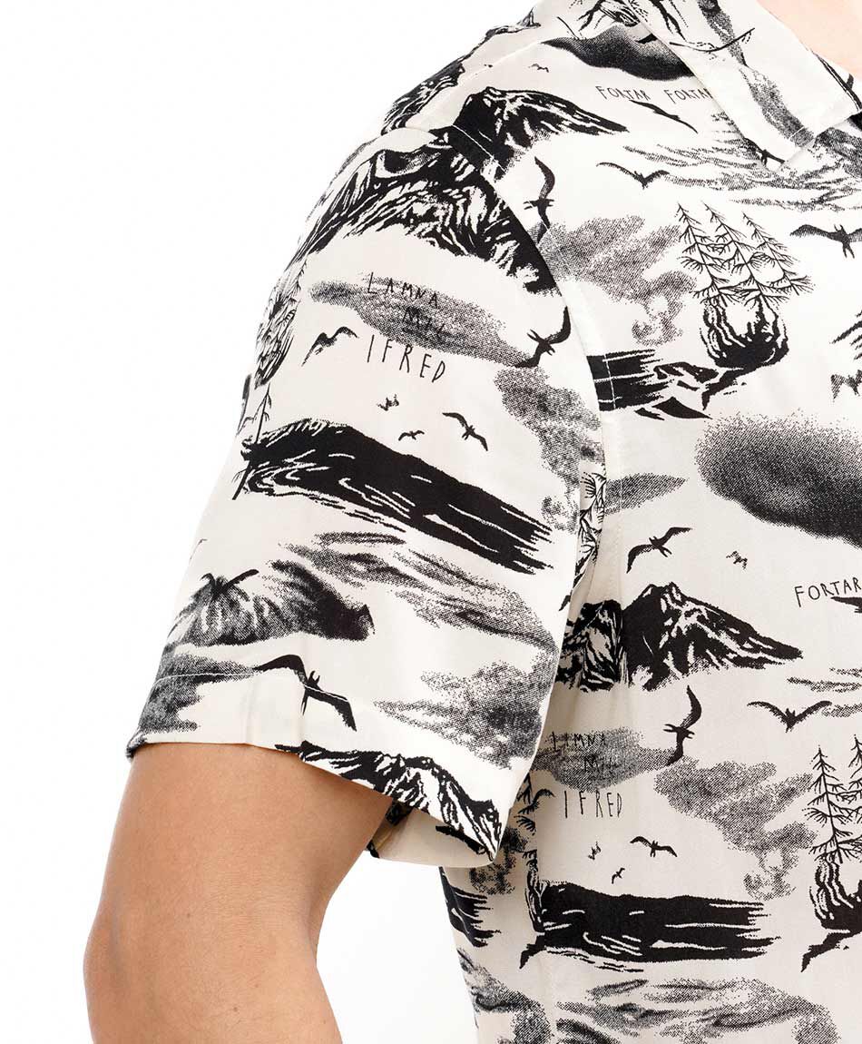 Camisa hombre dise&ntilde;o gaviotas