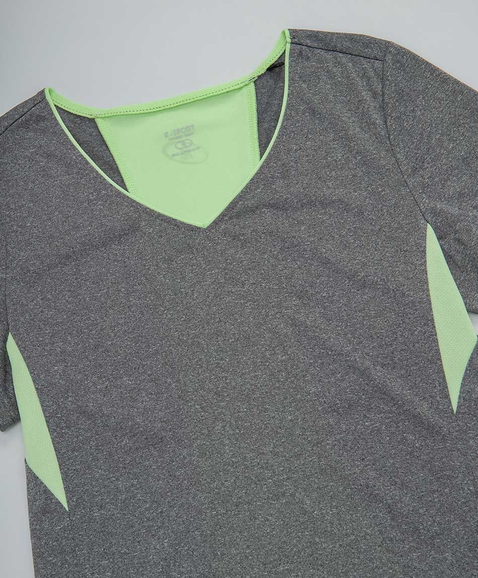 Remera deportiva mujer gris verde