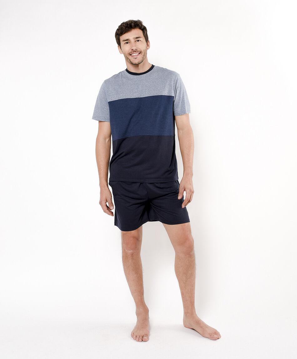 Pijama hombre tricolor