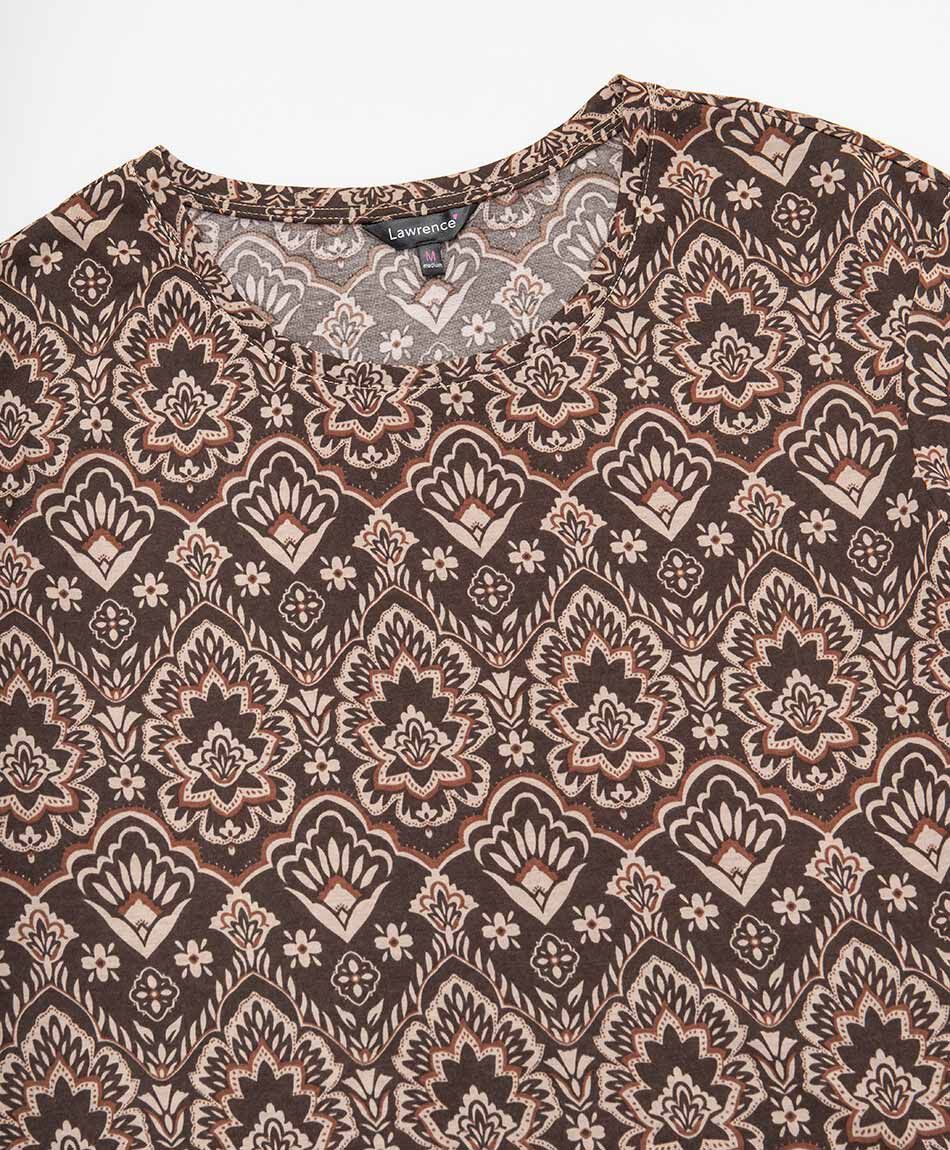Remera mujer print mixto