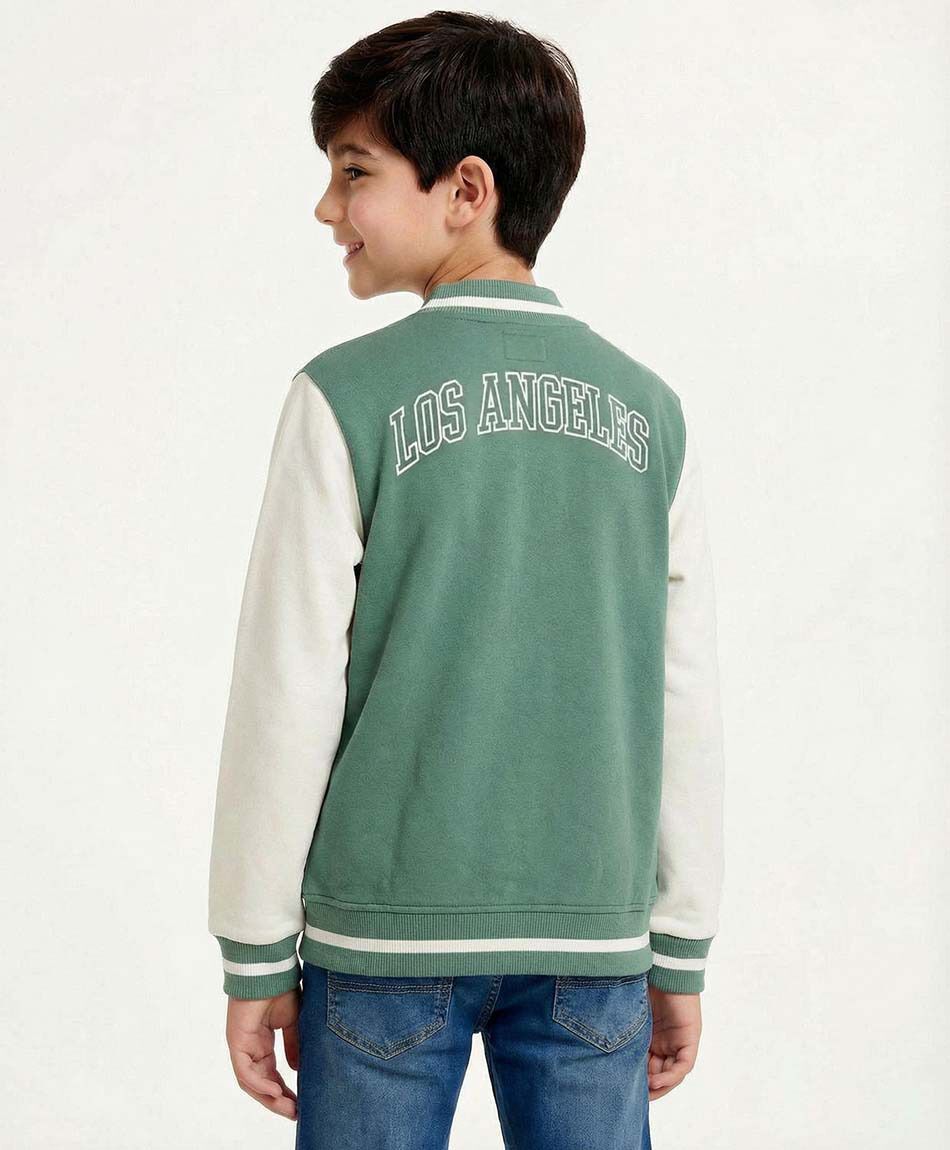 Campera ni&ntilde;o estilo universitario